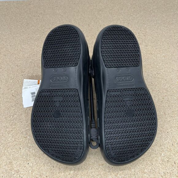 NEW sz 10 Crocs At Work Men\'s Bistro Clogs Black 10075-001 main image 4